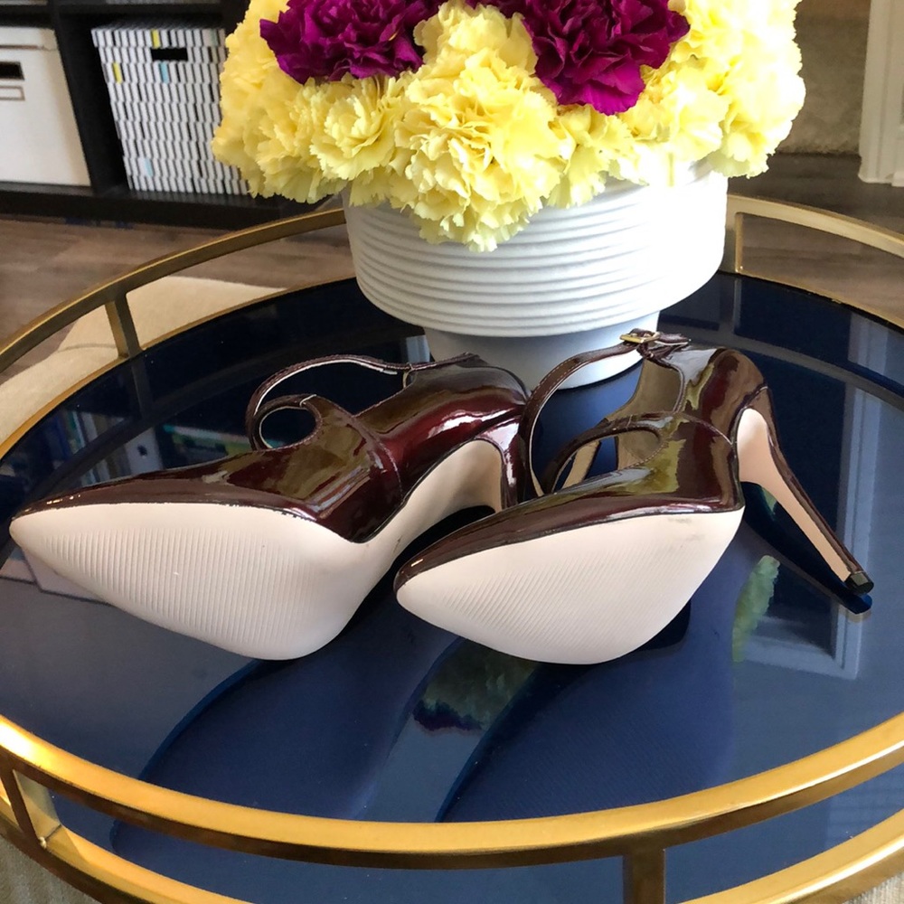 Maiden Lane Helen Crisscross Patent Pumps - Picture 3 of 8